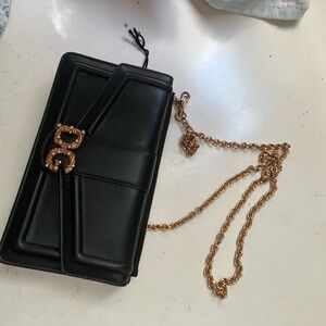 Dolce & Gabbana Black Clutch with Gold Chain